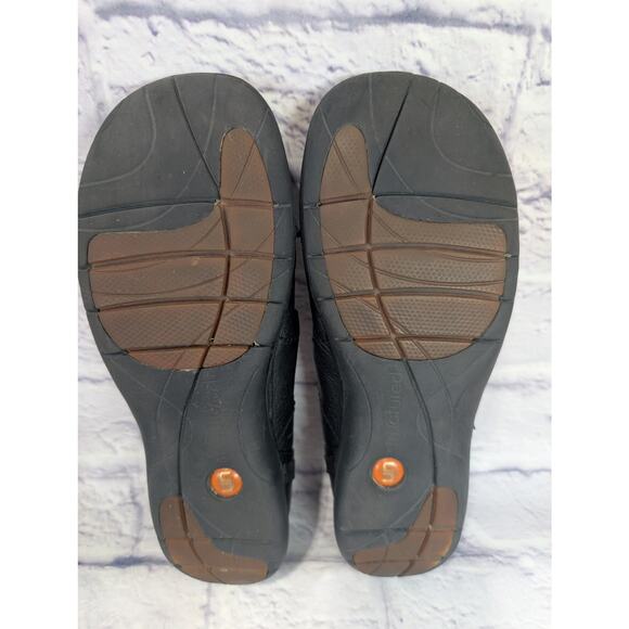 Clarks Womens Black Leather Patch Work Slip On Mary Jane Shoes Size US 8 - Picture 9 of 10